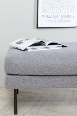 Zoom Ottoman - Svart / Stålgrå tyg