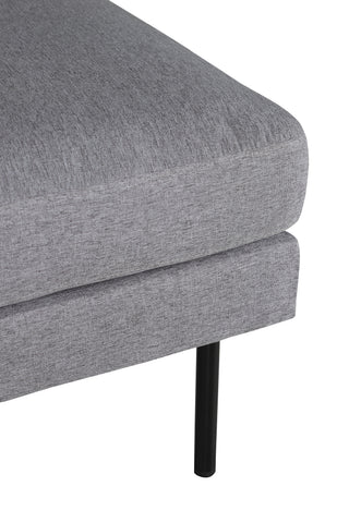 Zoom Ottoman - Svart / Stålgrå tyg