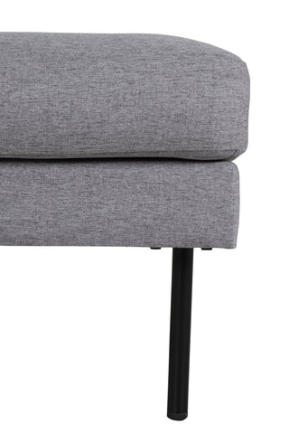 Zoom Ottoman - Svart / Stålgrå tyg