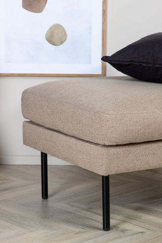 Zoom Ottoman - Svart / Brunt tyg