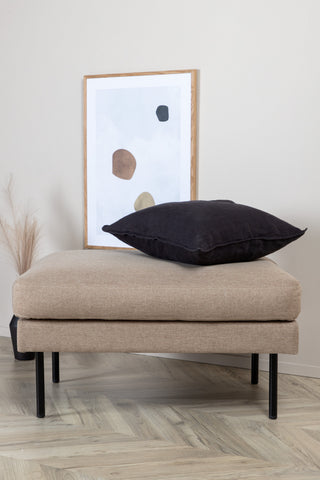 Zoom Ottoman - Svart / Brunt tyg