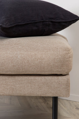 Zoom Ottoman - Svart / Brunt tyg