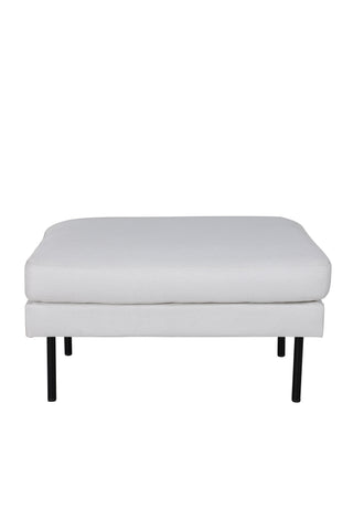 Zoom Ottoman - Svart / Ljus Beige Tyg