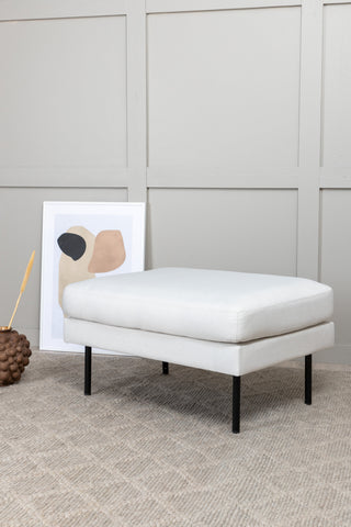 Zoom Ottoman - Svart / Ljus Beige Tyg