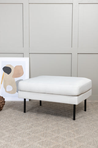 Zoom Ottoman - Svart / Ljus Beige Tyg
