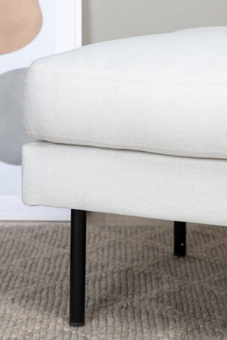 Zoom Ottoman - Svart / Ljus Beige Tyg