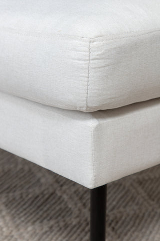 Zoom Ottoman - Svart / Ljus Beige Tyg
