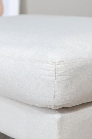 Zoom Ottoman - Svart / Ljus Beige Tyg