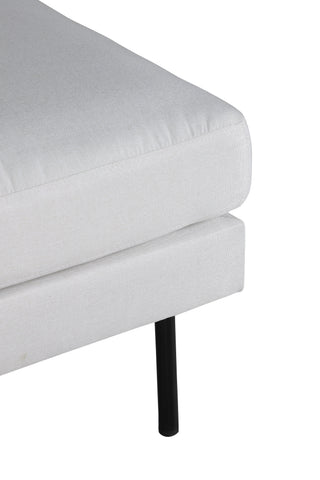 Zoom Ottoman - Svart / Ljus Beige Tyg