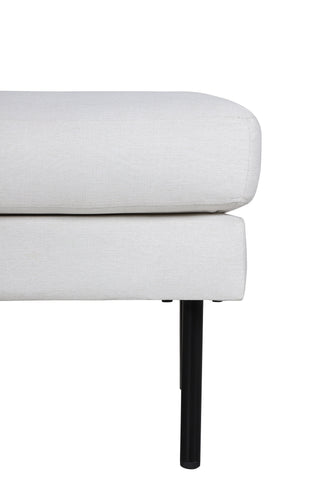 Zoom Ottoman - Svart / Ljus Beige Tyg