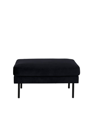 Zoom Ottoman - Svart / Svart sammet