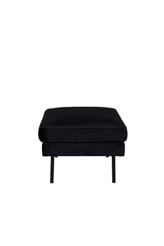 Zoom Ottoman - Svart / Svart sammet