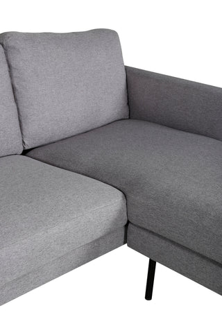 Zoom U-Soffa - Svart / Stålgrå tyg