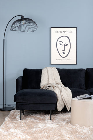 Zoom U-Soffa - Svart / Svart sammet