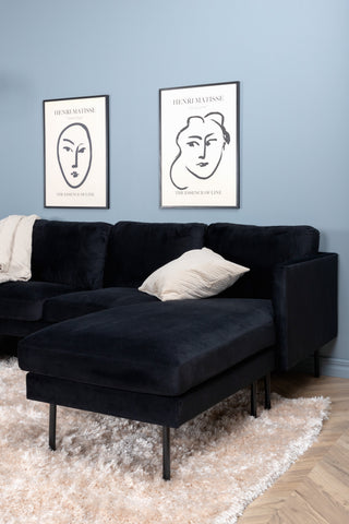 Zoom U-Soffa - Svart / Svart sammet