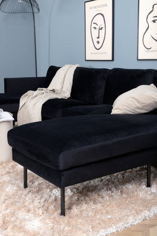 Zoom U-Soffa - Svart / Svart sammet