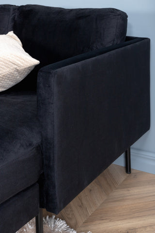 Zoom U-Soffa - Svart / Svart sammet