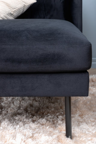 Zoom U-Soffa - Svart / Svart sammet