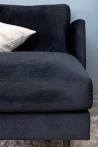 Zoom U-Soffa - Svart / Svart sammet