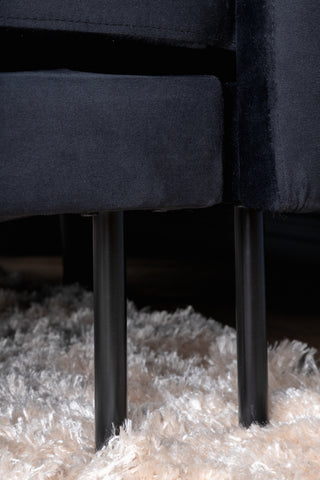 Zoom U-Soffa - Svart / Svart sammet