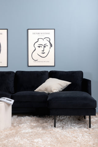 Zoom U-Soffa - Svart / Svart sammet