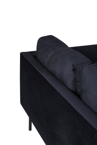 Zoom U-Soffa - Svart / Svart sammet