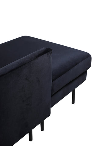 Zoom U-Soffa - Svart / Svart sammet