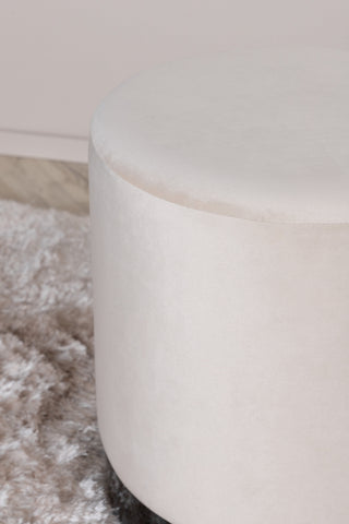 Benji Puff - Svart / Beige sammet