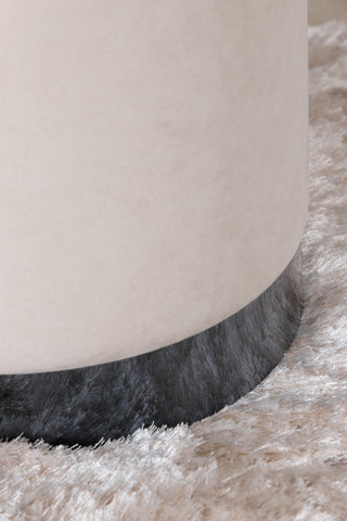 Benji Puff - Svart / Beige sammet