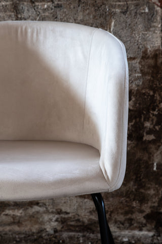 Berit Stol - Svart / Beige Sammetc