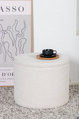Dunken Pouf - / Offwhite Teddy