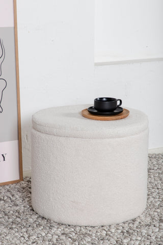 Dunken Pouf - / Offwhite Teddy