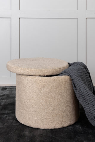 Dunken Pouf - / Beige Teddy