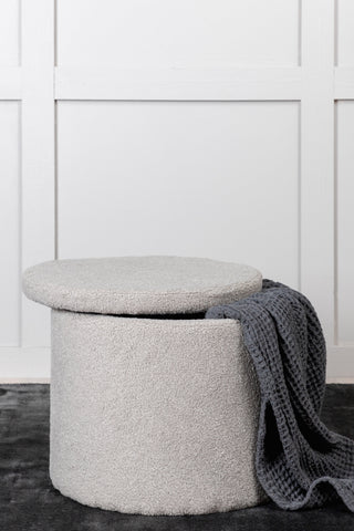 Dunken Pouf - / Greige Teddy