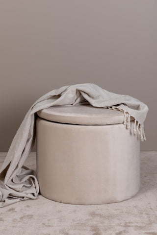 Dunken Pouf - / Beige sammet