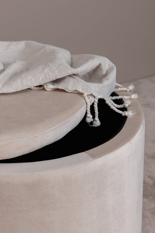 Dunken Pouf - / Beige sammet