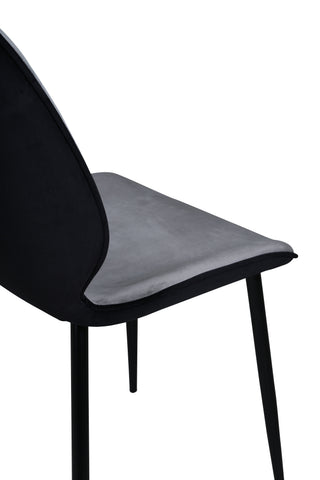 Emma Stol 2-pack - Svart / Ljusgrå