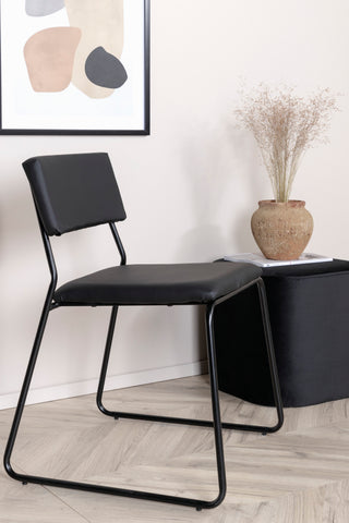 Kenth Stol 2-pack - Svart / Svart PU
