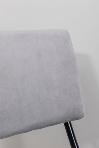 Kenth Stol 2-pack - Svart / Ljusgrå sammet