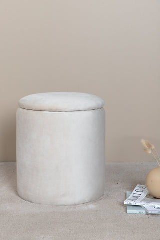 Limpen sittpuff - / Beige sammet