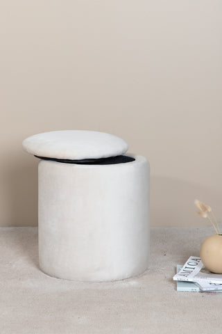 Limpen sittpuff - / Beige sammet