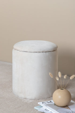 Limpen sittpuff - / Beige sammet