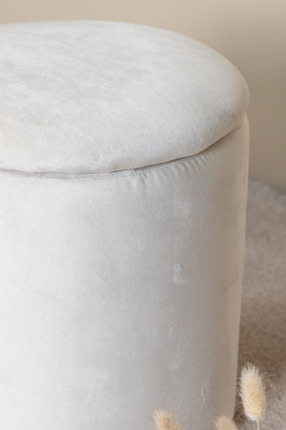 Limpen sittpuff - / Beige sammet