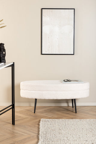 Otto Puff - Svart / Offwhite Teddy