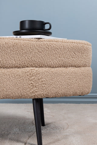 Otto Puff - Svart / Beige Teddy