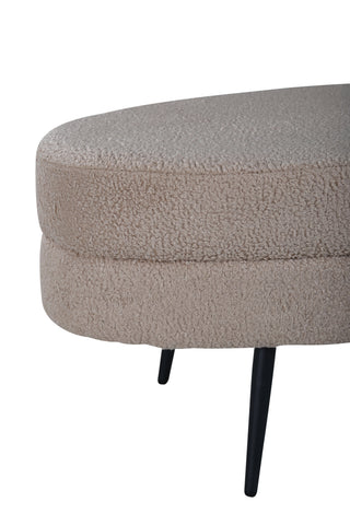 Otto Puff - Svart / Beige Teddy