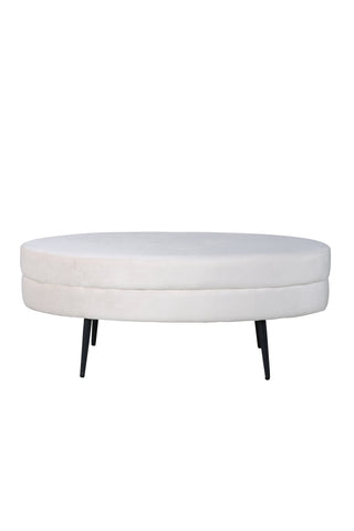 Otto Puff - Svart / Beige sammet