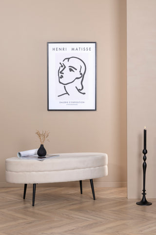 Otto Puff - Svart / Beige sammet