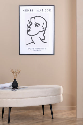 Otto Puff - Svart / Beige sammet