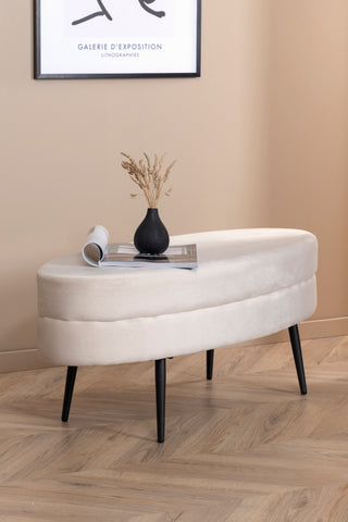 Otto Puff - Svart / Beige sammet